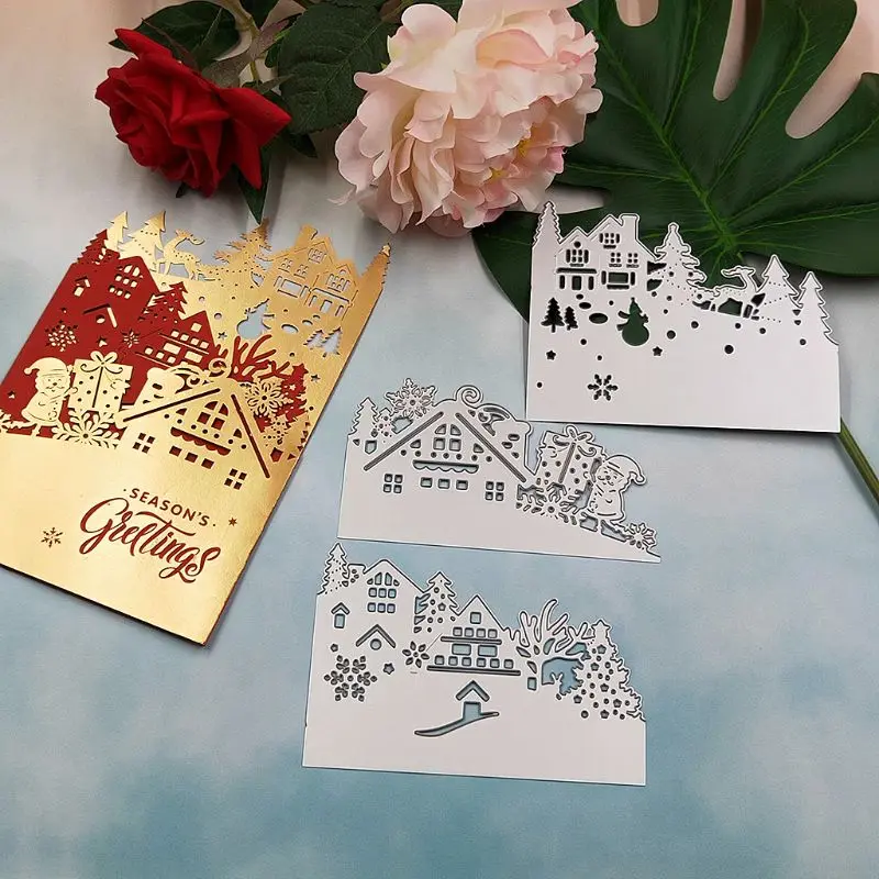 Snow House Metal Cutting Dies Stencil DIY Scrapbooking Album Stamp Paper Card Embossing Craft Decor
Snow House Metal Cutting Dies Stencil DIY Scrapbooking Album Stamp Paper Card Embossing Craft Decor