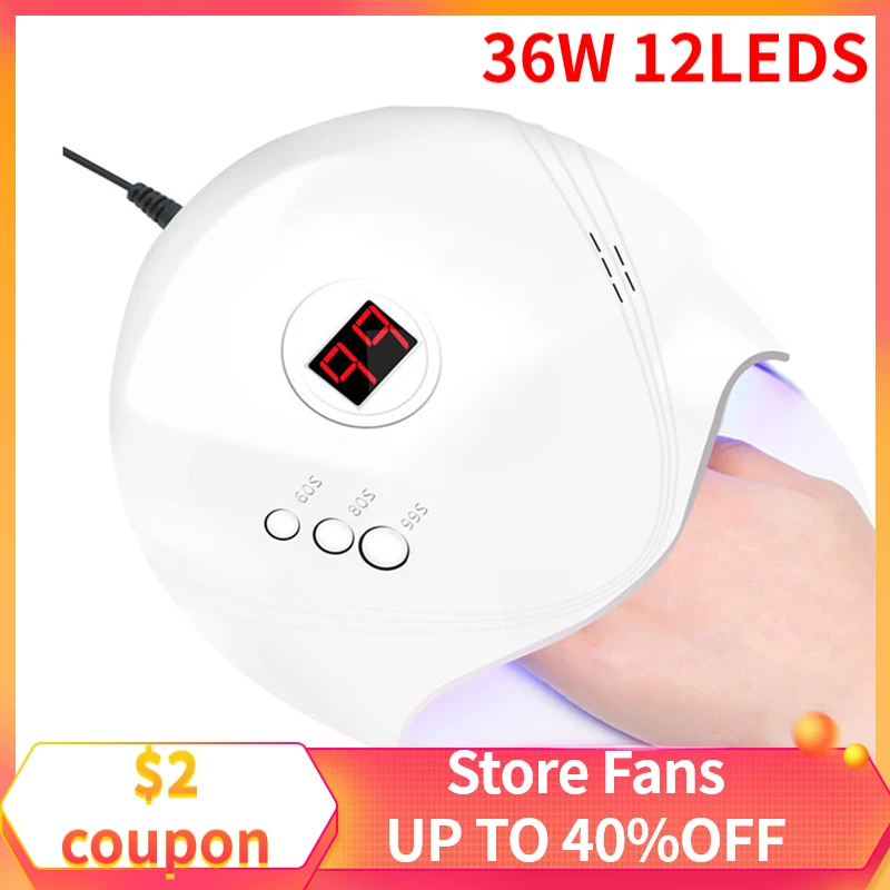 Portable 36W Smart LED / UV Nail Lamp with LCD Screen 3 Timers USB Charging Dryer for Manicure All Gels Nail Art Salon Tools
Portable 36W Smart LED / UV Nail Lamp with LCD Screen 3 Timers USB Charging Dryer for Manicure All Gels Nail Art Salon Tools
