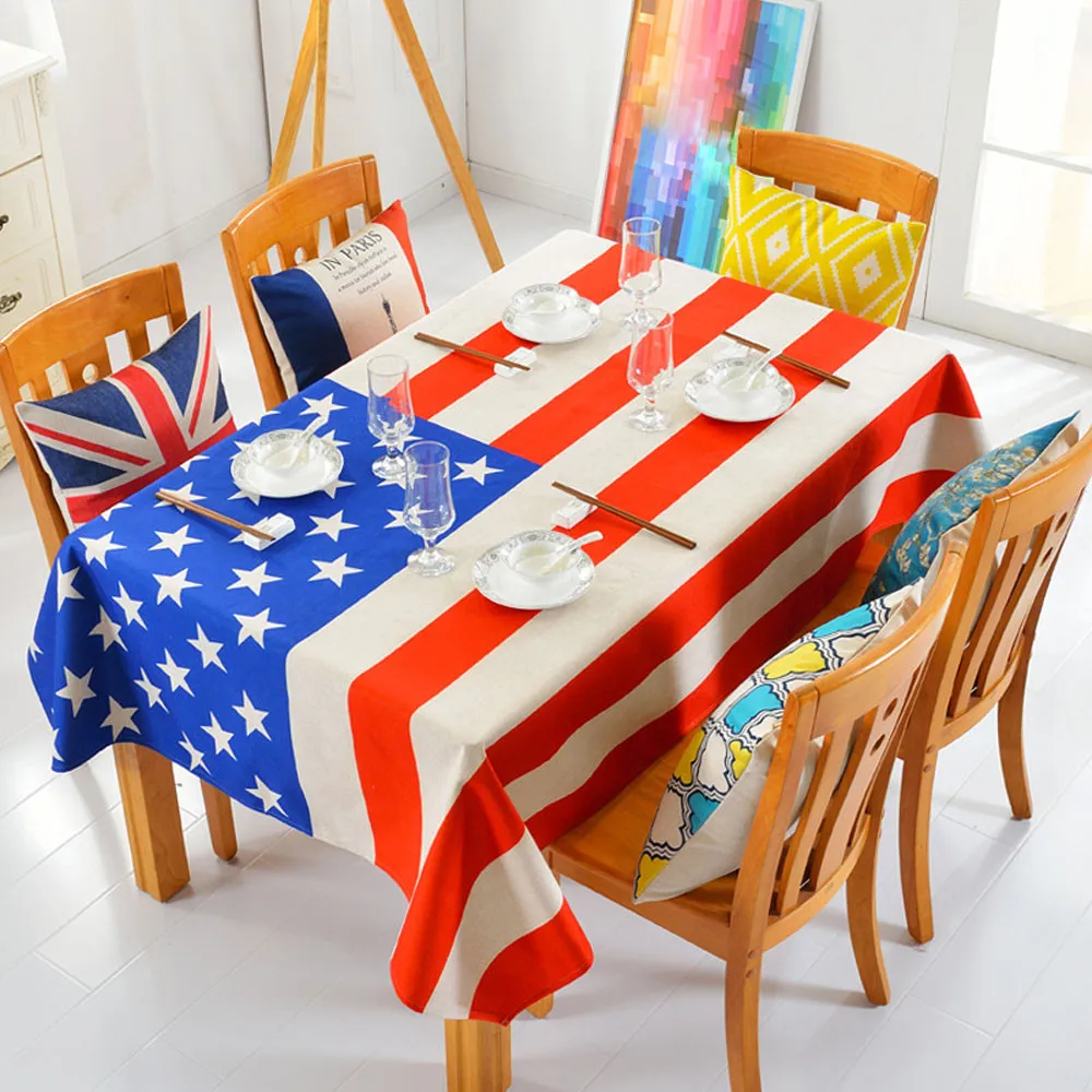 Modern Tablecloth American Flag Pattern Table Cover Thick Cotton linen Soft Rectangular Table Cloth Home Decor Dropshipping /C
Modern Tablecloth American Flag Pattern Table Cover Thick Cotton linen Soft Rectangular Table Cloth Home Decor Dropshipping /C