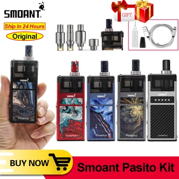 Original Smoant Pasito pod vape 1100mAh Kit Top Adjustable Airflow control 3ml pod DTL/MTL/RBA Coil E Cig VS Lost Vape Orion Kit 
Original Smoant Pasito pod vape 1100mAh Kit Top Adjustable Airflow control 3ml pod DTL/MTL/RBA Coil E Cig VS Lost Vape Orion Kit