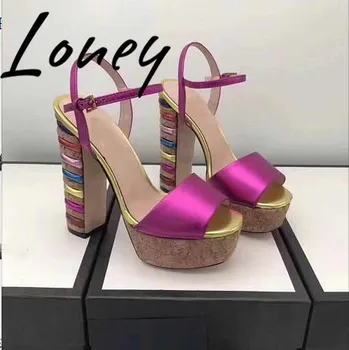 Ollymurs Genuine Leather Rainbow Chunky Heel HIgh Heel Sandals Sexy Platform Thick Heel High Heel Sandals Shoes Ladies
Ollymurs Genuine Leather Rainbow Chunky Heel HIgh Heel Sandals Sexy Platform Thick Heel High Heel Sandals Shoes Ladies