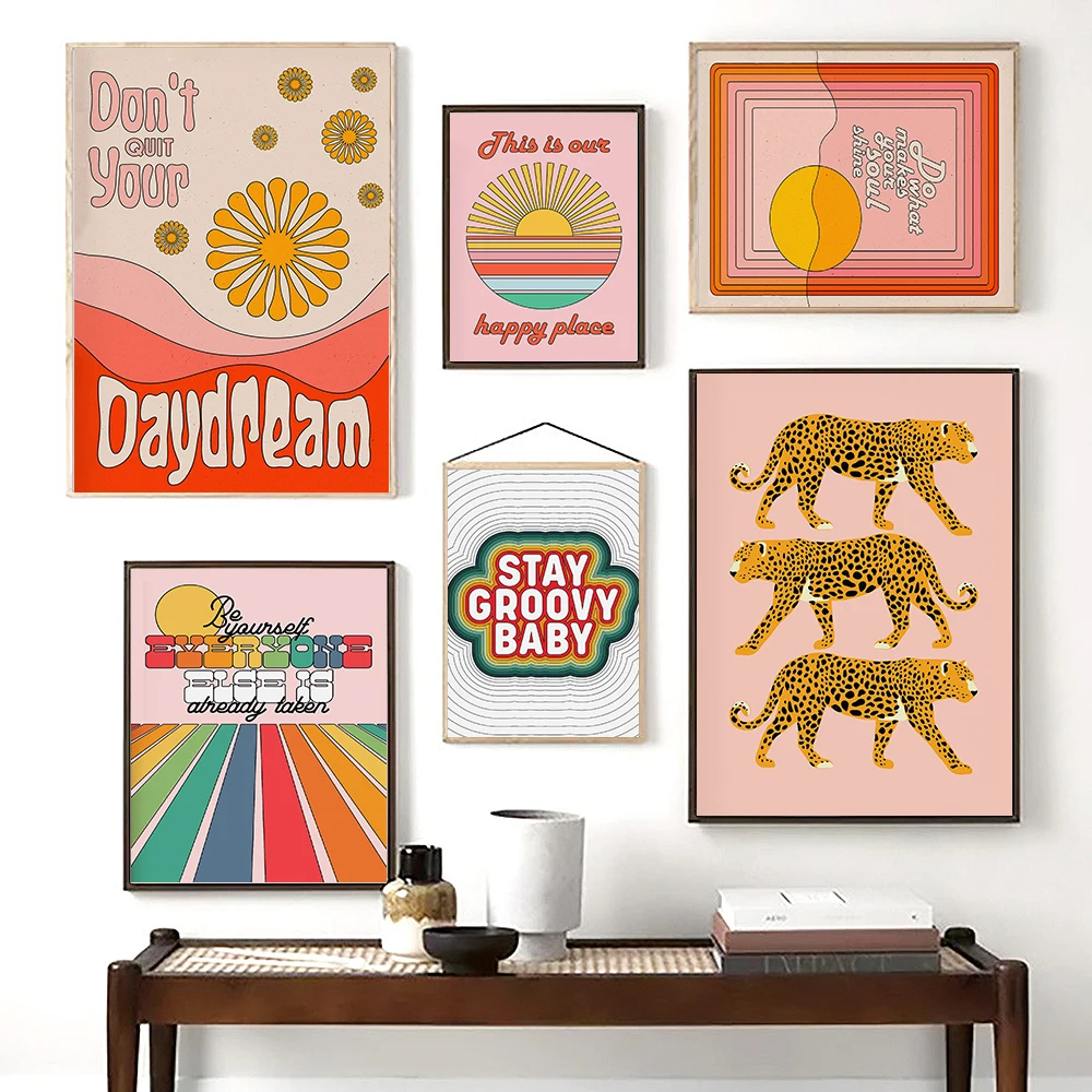 70s Poster Sun Quote Feminist Rainbow Nursery Wall Art Print Picture Boho Cheetah Canvas Painting Retro Kids Bed Room Home Decor
70s Poster Sun Quote Feminist Rainbow Nursery Wall Art Print Picture Boho Cheetah Canvas Painting Retro Kids Bed Room Home Decor