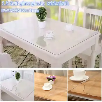 PVC Transparent Tablecloth Soft Glass Rectangle Waterproof table Oil cloth Table Cover Decor Kitchen Table cloth 120*80CM
PVC Transparent Tablecloth Soft Glass Rectangle Waterproof table Oil cloth Table Cover Decor Kitchen Table cloth 120*80CM