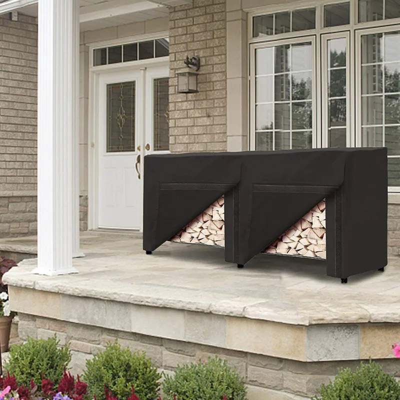 Garden Firewood Wood Frame Cover Dustproof Waterproof Moisture-Proof Firewood Cover 210D Oxford Cloth Waterproof Dustproof3