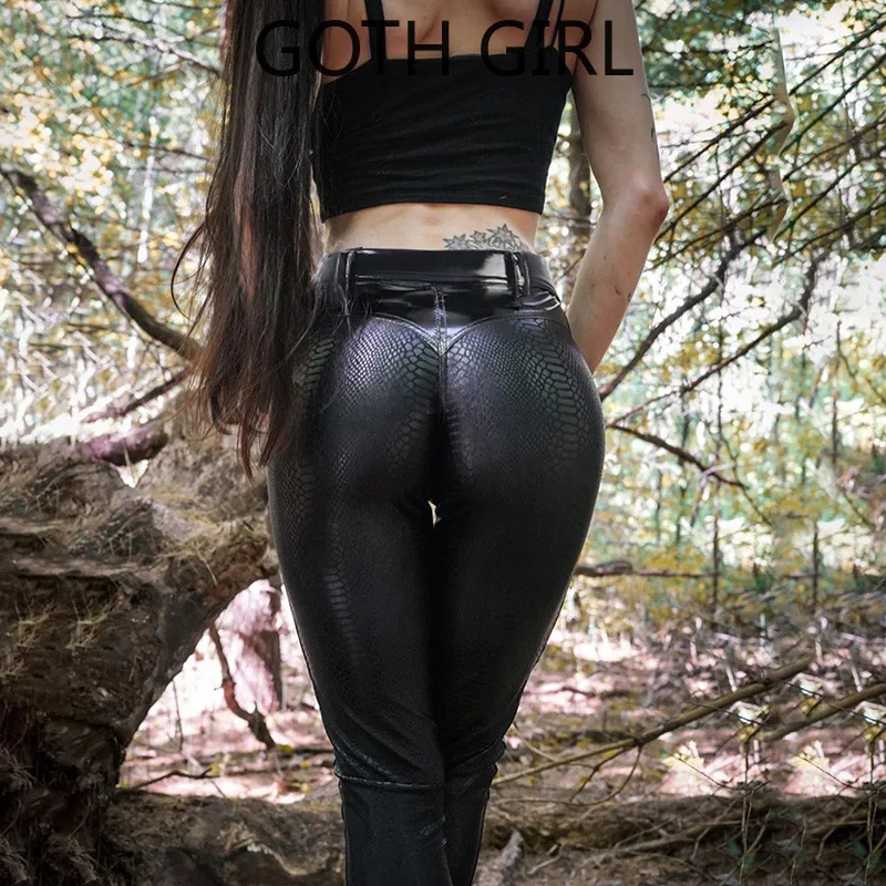 Goth Girl Autumn Winter Snake Pattern Bright Leather Stitching PU Leather Pants Women's Ins Pants Motorcycle Cross Border Honey
Goth Girl Autumn Winter Snake Pattern Bright Leather Stitching PU Leather Pants Women's Ins Pants Motorcycle Cross Border Honey
