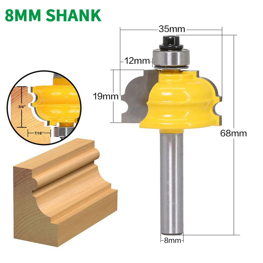 1PC 8MM Shank Milling Cutter Wood Carving Architectural Molding Router Bit Line knife Woodworking Cutter Tenon Cutter Tools
1PC 8MM Shank Milling Cutter Wood Carving Architectural Molding Router Bit Line knife Woodworking Cutter Tenon Cutter Tools