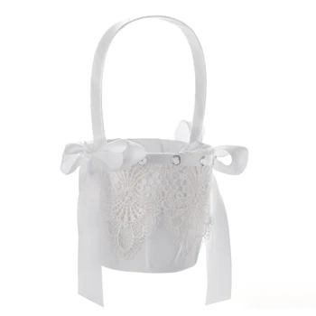 Wedding White Bride Woven Flower Basket Wedding Supplies Lace Flower Girl Portable Flower Basket
Wedding White Bride Woven Flower Basket Wedding Supplies Lace Flower Girl Portable Flower Basket