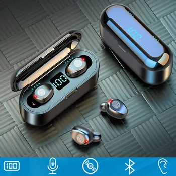 F9 TWS Wireless Headset Bluetooth 5.0 Mini Earbuds LED display with 2000mAh mobile power button control waterproof earphone
F9 TWS Wireless Headset Bluetooth 5.0 Mini Earbuds LED display with 2000mAh mobile power button control waterproof earphone
