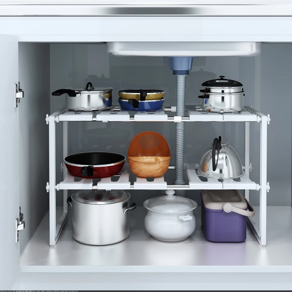 Kitchen Organizer Storage Holder Shelf Classic Korean-style Stainless Steel Multi-functional Kitchen Sink Rack White
Kitchen Organizer Storage Holder Shelf Classic Korean-style Stainless Steel Multi-functional Kitchen Sink Rack White