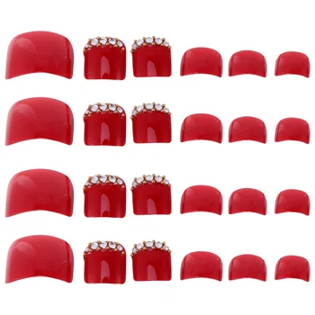 72pcs Sparkling Foot Decal Artificial Toenails Sticker Natural Fake Nails Full Cover False Toe Nails for Ladies Girls (Red)
72pcs Sparkling Foot Decal Artificial Toenails Sticker Natural Fake Nails Full Cover False Toe Nails for Ladies Girls (Red)