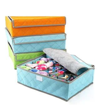 New Fashion Bamboo Charcoal Underwear Storage Box, Multi-grid Foldable Closet Organizer for Bra, Ties, Socks clothing storage 
New Fashion Bamboo Charcoal Underwear Storage Box, Multi-grid Foldable Closet Organizer for Bra, Ties, Socks clothing storage