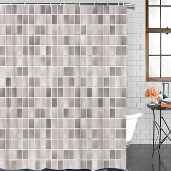 Plaid Square Off-White Modern Home Decor Bathroom Waterproof Shower Curtain
Plaid Square Off-White Modern Home Decor Bathroom Waterproof Shower Curtain