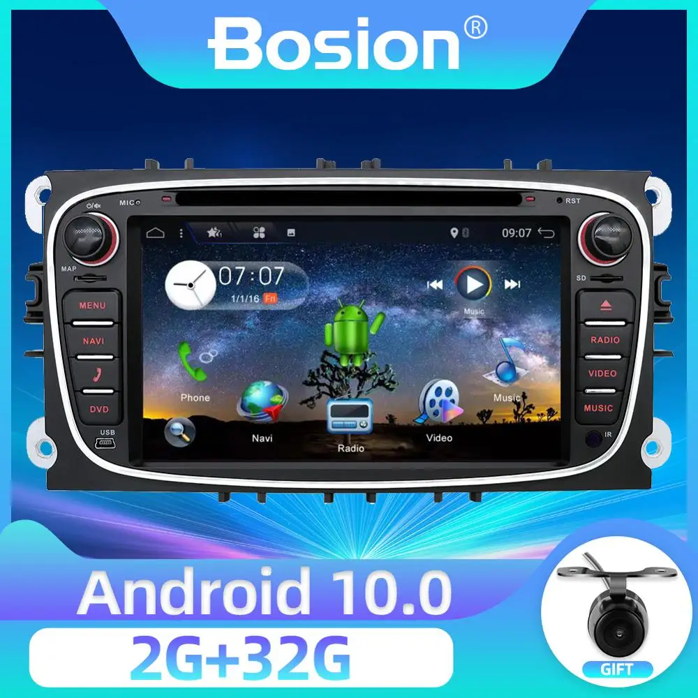 Bosion Android 10 автомобильный dvd для Ford Mondeo focus S max smax Kuga c gps умное радио видео wifi BT SWC