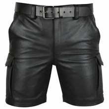 Brand Summer Men Leather Shorts Elastic Outerwear Short Pants Male Fashion PU Faux Leather Shorts
Brand Summer Men Leather Shorts Elastic Outerwear Short Pants Male Fashion PU Faux Leather Shorts