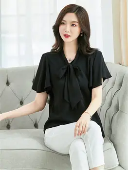 Ruffle Bow Solid Color Shirt Summer 2020 New Thin Short-sleeve Tops Large Size Female Loose Korean Chiffon Shirt And Blouse R415
Ruffle Bow Solid Color Shirt Summer 2020 New Thin Short-sleeve Tops Large Size Female Loose Korean Chiffon Shirt And Blouse R415