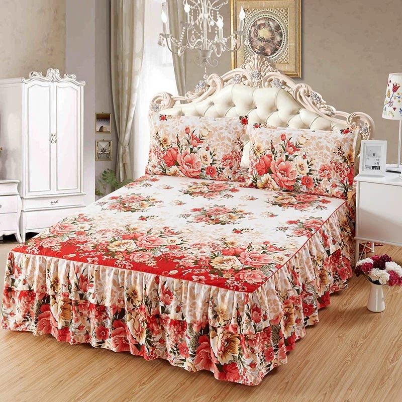 9 Color Bed Linen Pillow Cases Set Bedding Skirt Dress Bedding Set Flower Pattern Gold Brushed Microfiber Ruffled Bed Skirt
9 Color Bed Linen Pillow Cases Set Bedding Skirt Dress Bedding Set Flower Pattern Gold Brushed Microfiber Ruffled Bed Skirt