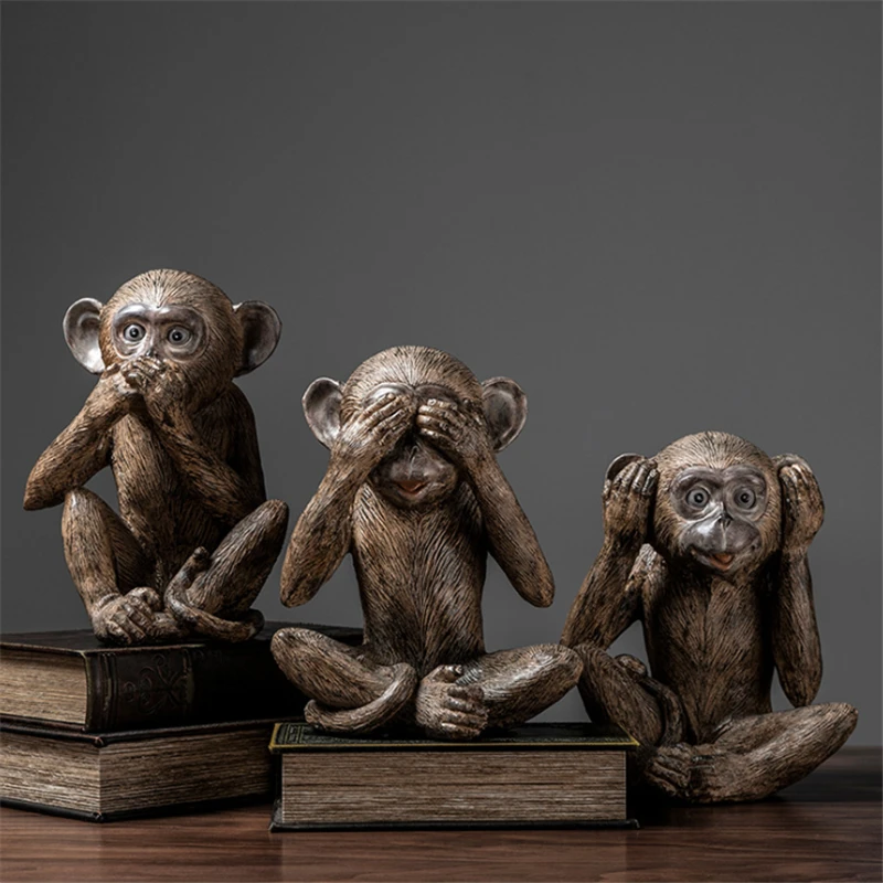 European Resin Does Not See Do Not Say Art Monkey Ornaments Home Living Room Crafts Office Creative Decoration
European Resin Does Not See Do Not Say Art Monkey Ornaments Home Living Room Crafts Office Creative Decoration