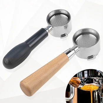 Bottomless Portafilter Espresso Coffee Machine Wood Handle Filter Basket for Delonghi Included 51MM Stainless Steel Coffee Cup
Bottomless Portafilter Espresso Coffee Machine Wood Handle Filter Basket for Delonghi Included 51MM Stainless Steel Coffee Cup