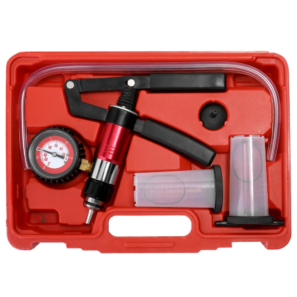 Professional Hand Held Brake Bleeder Tester Set Vacuum Pump Set Car Motorbike Self Vacuum Pump Kits
Professional Hand Held Brake Bleeder Tester Set Vacuum Pump Set Car Motorbike Self Vacuum Pump Kits