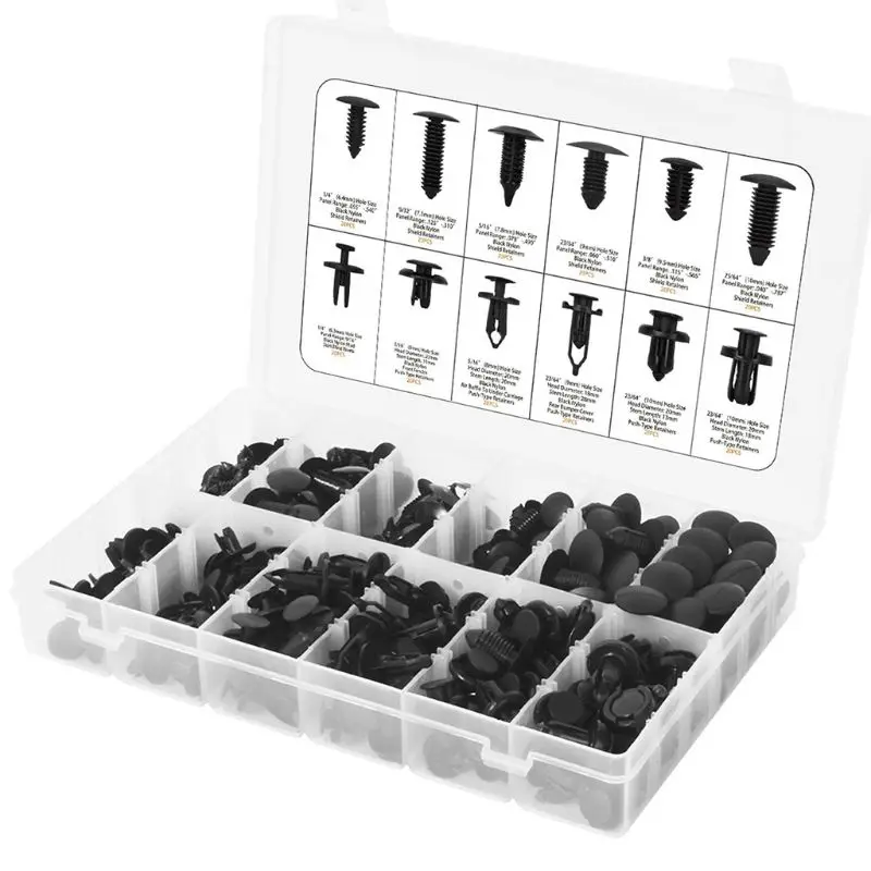 245pcs/set Car Retainer Clips,Plastic Fasteners Kit with 12 sizes for Ford,Honda W91F
245pcs/set Car Retainer Clips,Plastic Fasteners Kit with 12 sizes for Ford,Honda W91F