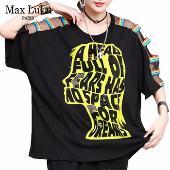 Max LuLu 2020 Summer Korean Fashion Style Ladies Sexy Tee Shirts Womens Casual Lace Patachwork Tshirts Loose Printed Mesh Tops
Max LuLu 2020 Summer Korean Fashion Style Ladies Sexy Tee Shirts Womens Casual Lace Patachwork Tshirts Loose Printed Mesh Tops