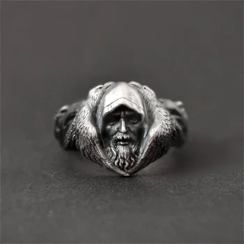 Viking crow wolf ring fashion accessories wolf head crow warrior personality men and women ring viking jewelry 
Viking crow wolf ring fashion accessories wolf head crow warrior personality men and women ring viking jewelry