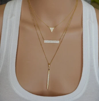 gold filled three layer women chain geometric cz bar spike triangle charm micro pave cz bling high quality vermeil 925 silver
gold filled three layer women chain geometric cz bar spike triangle charm micro pave cz bling high quality vermeil 925 silver