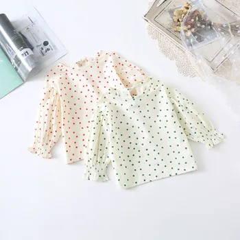 WLG Spring Girls Casual Blouses Kids Green Red Dot Printed O-neck Long Sleeve Shirt Baby Girl Casual All Match Shirt 1-5 Years
WLG Spring Girls Casual Blouses Kids Green Red Dot Printed O-neck Long Sleeve Shirt Baby Girl Casual All Match Shirt 1-5 Years