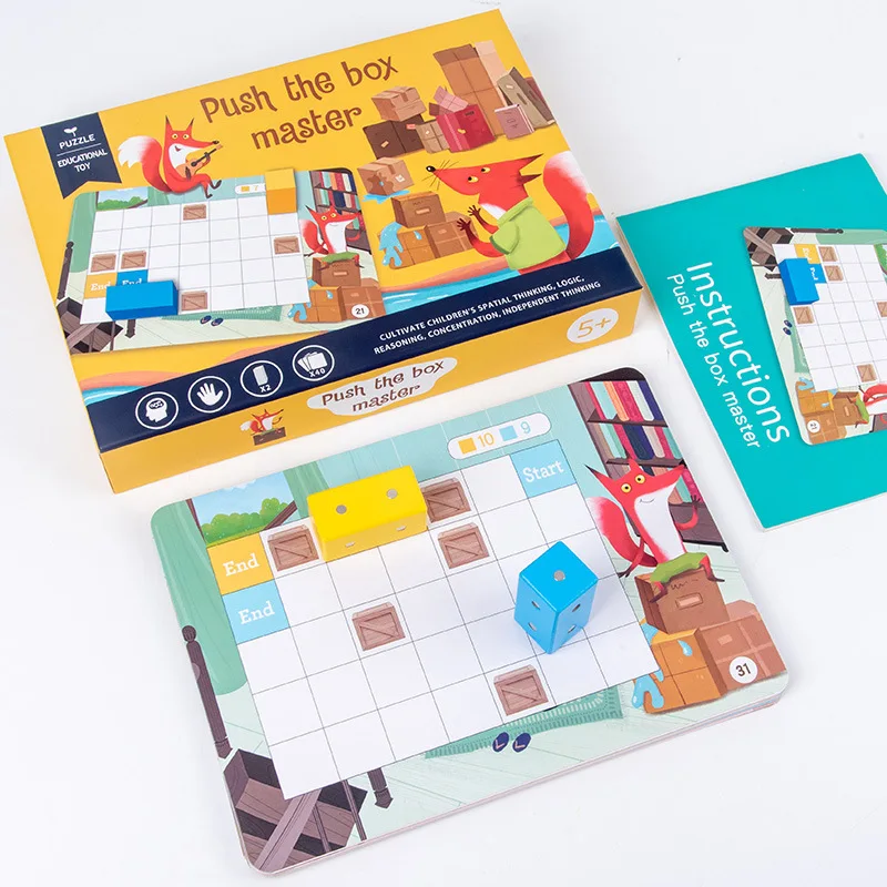 Children's logical thinking training board game Little Fox Sokoban maze assembling building blocks educational toys
Children's logical thinking training board game Little Fox Sokoban maze assembling building blocks educational toys