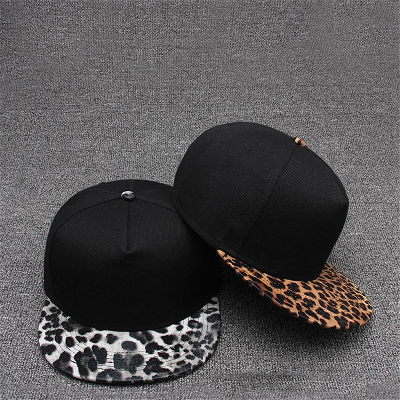 

[TOHUIYAN] Leopard Snapback Cap Women Baseball Hat Summer Flat Brim Hip Hop Caps Casual Gorras Sport Caps Men Fashion Dad Hats