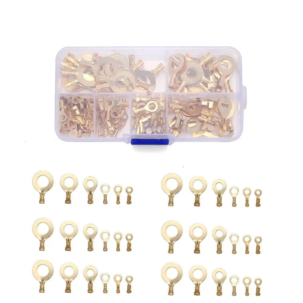 150Pcs/set Ring Type Gold Terminals Golden Brass Non-insulated Crimp Terminals Connectors 3.2mm-10.2mm Cable Wire Connectors
150Pcs/set Ring Type Gold Terminals Golden Brass Non-insulated Crimp Terminals Connectors 3.2mm-10.2mm Cable Wire Connectors
