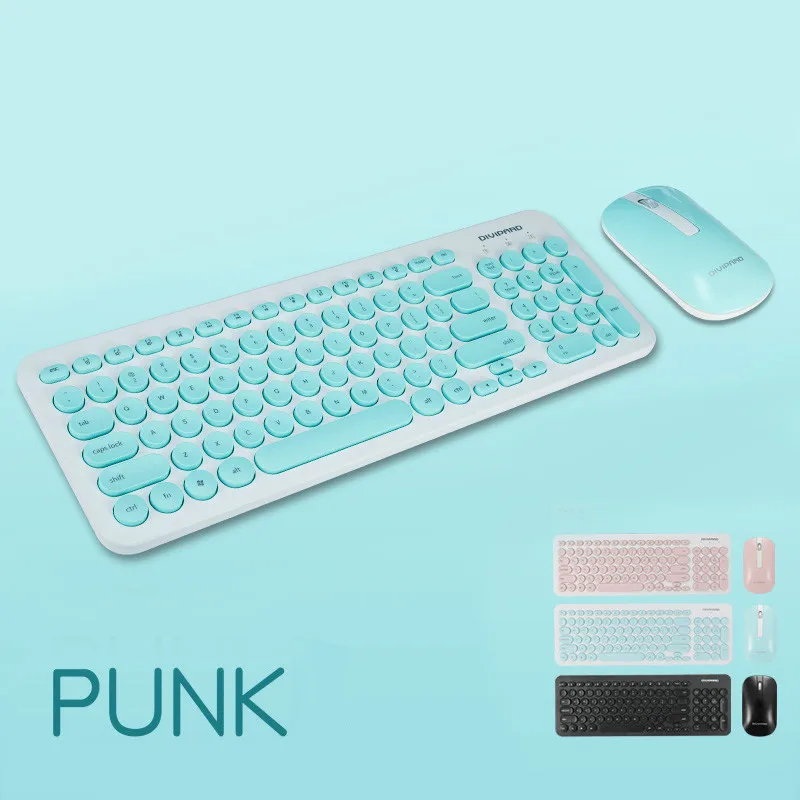 Wireless Ergonomic Keyboard Mouse Set 2.4Ghz Silent Punk Key Cap Multimedia Retro Round 96 Keys 10m Computer Keyboard and Mouse
Wireless Ergonomic Keyboard Mouse Set 2.4Ghz Silent Punk Key Cap Multimedia Retro Round 96 Keys 10m Computer Keyboard and Mouse