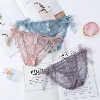 New lace sexy perspective bowknot cotton file low waist women's underwear black lace strap hollow underwear women lace
New lace sexy perspective bowknot cotton file low waist women's underwear black lace strap hollow underwear women lace