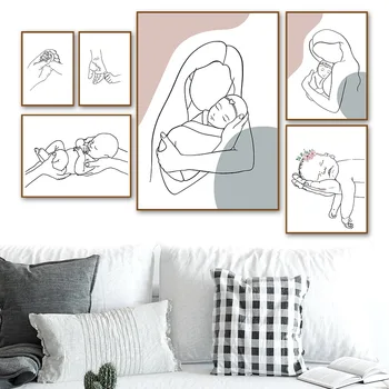 Abstract Lines Hand Mom And Child Family Wall Art Canvas Painting Nordic Posters And Prints Wall Pictures For Living Room Decor
Abstract Lines Hand Mom And Child Family Wall Art Canvas Painting Nordic Posters And Prints Wall Pictures For Living Room Decor