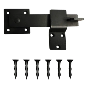 Fence Gate Latch Barn Door Flip Hardware Farm Lock Heavy Duty Wrought Iron