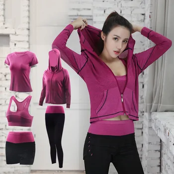 1Set Women 5 Piece Yoga Set for Running T-Shirt Fitness Bra Sports Wear Fitness Kleding Vrouwen Gym Clothing Workout Sports Suit
1Set Women 5 Piece Yoga Set for Running T-Shirt Fitness Bra Sports Wear Fitness Kleding Vrouwen Gym Clothing Workout Sports Suit