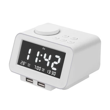 Led Digital Dual Alarm Mirror Clock Bluetooth Speaker Fm Radio Usb Charger Ports Snooze Temperature Alarm Clock
Led Digital Dual Alarm Mirror Clock Bluetooth Speaker Fm Radio Usb Charger Ports Snooze Temperature Alarm Clock