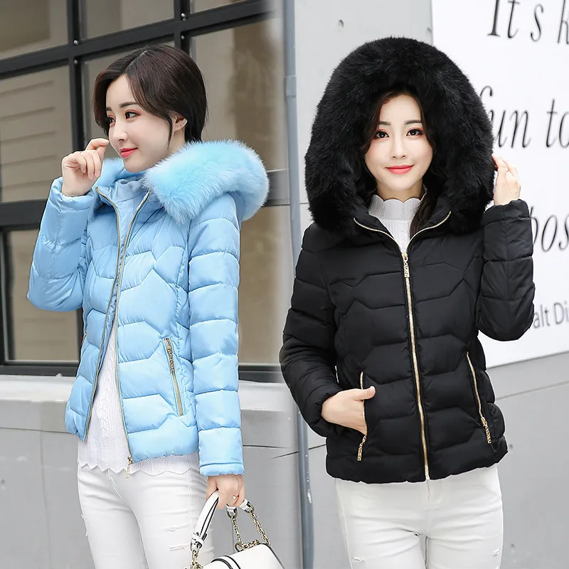 Cotton-padded Clothes Women's Mid-length 2018 Winter New Style Korean-style Thick Warm Cotton Coat Short-height Slimming Cotton- 
Cotton-padded Clothes Women's Mid-length 2018 Winter New Style Korean-style Thick Warm Cotton Coat Short-height Slimming Cotton-