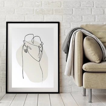 Couple Line Drawing Sketch Print Minimalist Abstract Wall Art Canvas Painting Black White Picture Nordic Poster Bedroom Decor
Couple Line Drawing Sketch Print Minimalist Abstract Wall Art Canvas Painting Black White Picture Nordic Poster Bedroom Decor