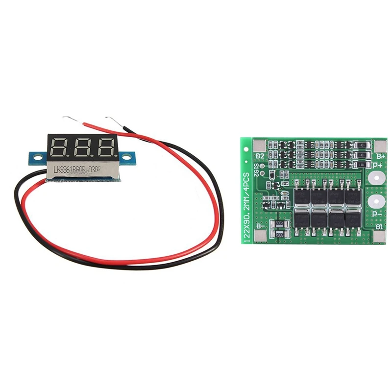 3S 11.1V 12.6V 25A with Balance 18650 Li-Ion Lithium Battery PCB Protection Board with 0.36Inch Digital DC 3-30V Car Voltmeter G
3S 11.1V 12.6V 25A with Balance 18650 Li-Ion Lithium Battery PCB Protection Board with 0.36Inch Digital DC 3-30V Car Voltmeter G