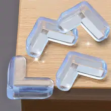 4 個ソフト Pvc デスクテーブルガード子供の安全コーナープロテクター保護カバー安全クッション両面接(China)