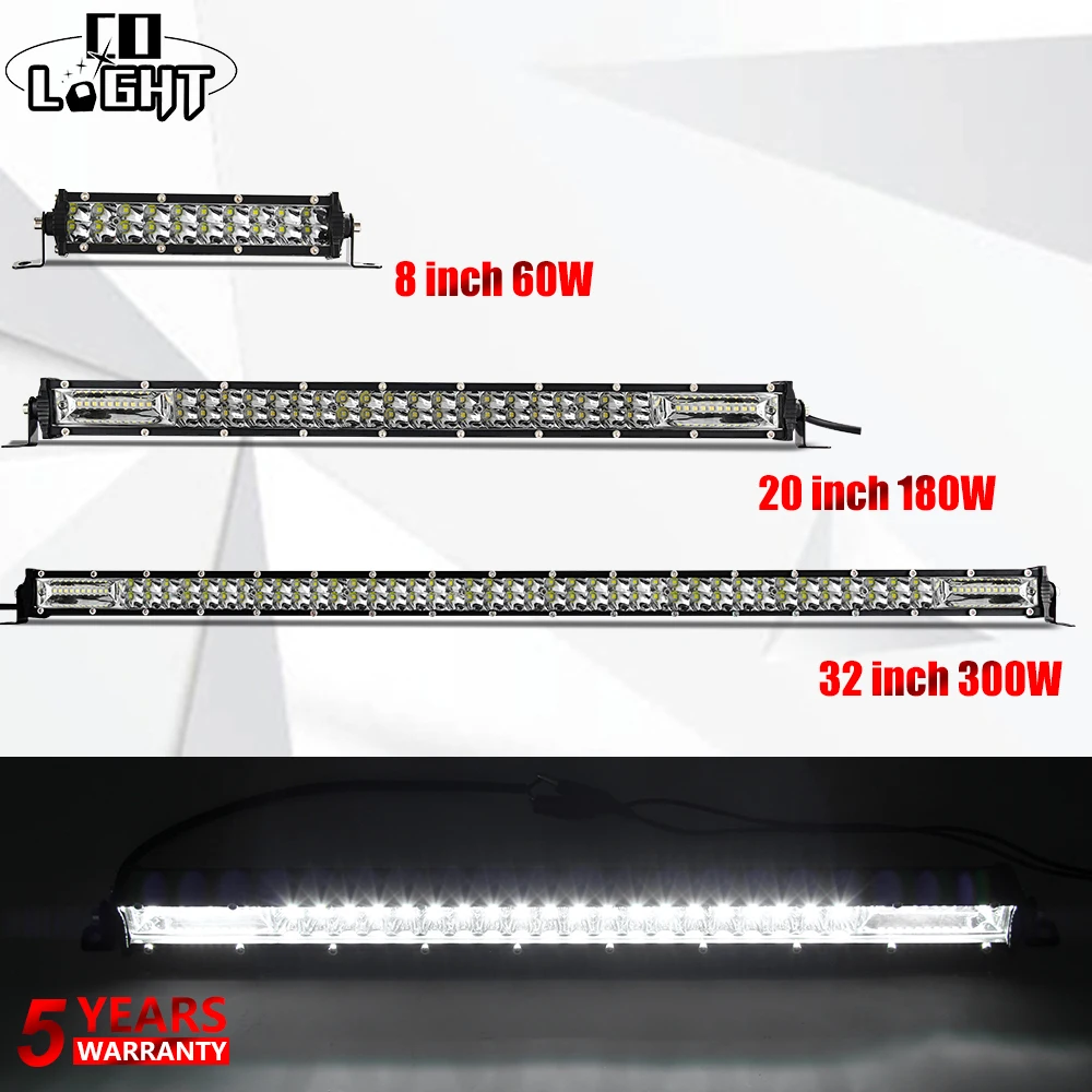 CO LIGHT Super Brighter 12D Offroad Led Light Bar 60W 180W 300W Combo Beam Led Work Light DRL for ATV UAZ 4x4 SUV Trucks Tractor 
CO LIGHT Super Brighter 12D Offroad Led Light Bar 60W 180W 300W Combo Beam Led Work Light DRL for ATV UAZ 4x4 SUV Trucks Tractor