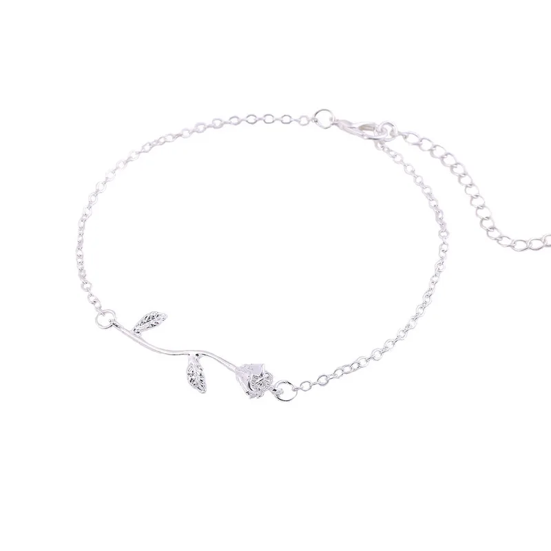 Simple Bohemian Foot Jewelry Anklelt Bracelet for Women Gold Silver Rose Flower Summer Beach Adjustable Chain Anklets
Simple Bohemian Foot Jewelry Anklelt Bracelet for Women Gold Silver Rose Flower Summer Beach Adjustable Chain Anklets
