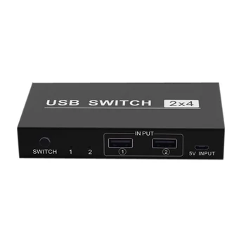 USB Switcher Keyboard Mouse Computer Sharing Scanner For Printer Hub 2.0 Box 2 In 4 Out Hard Drives High Speed Peripheral PC
USB Switcher Keyboard Mouse Computer Sharing Scanner For Printer Hub 2.0 Box 2 In 4 Out Hard Drives High Speed Peripheral PC