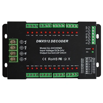 24 Channel RGB DMX512 LED Decoder with Indicator light control single or RGB lamps for adversting module
24 Channel RGB DMX512 LED Decoder with Indicator light control single or RGB lamps for adversting module