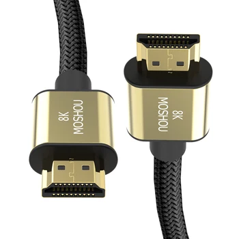 

HDMI Cables 2.1 8K 60Hz 4K 120Hz 48Gbps bandwidth ARC MOSHOU Video 2m Cord for Amplifier TV High Definition Multimedia Interface