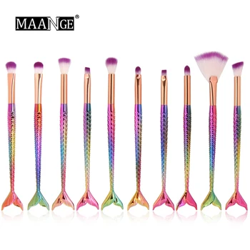 10PCS Pro Mermaid Beauty Eyes Brushes Set Cosmetics Beauty Makeup Eye Shadow Brow Eyeliner Blush Lip Make Up Brush Tools Kit New
10PCS Pro Mermaid Beauty Eyes Brushes Set Cosmetics Beauty Makeup Eye Shadow Brow Eyeliner Blush Lip Make Up Brush Tools Kit New