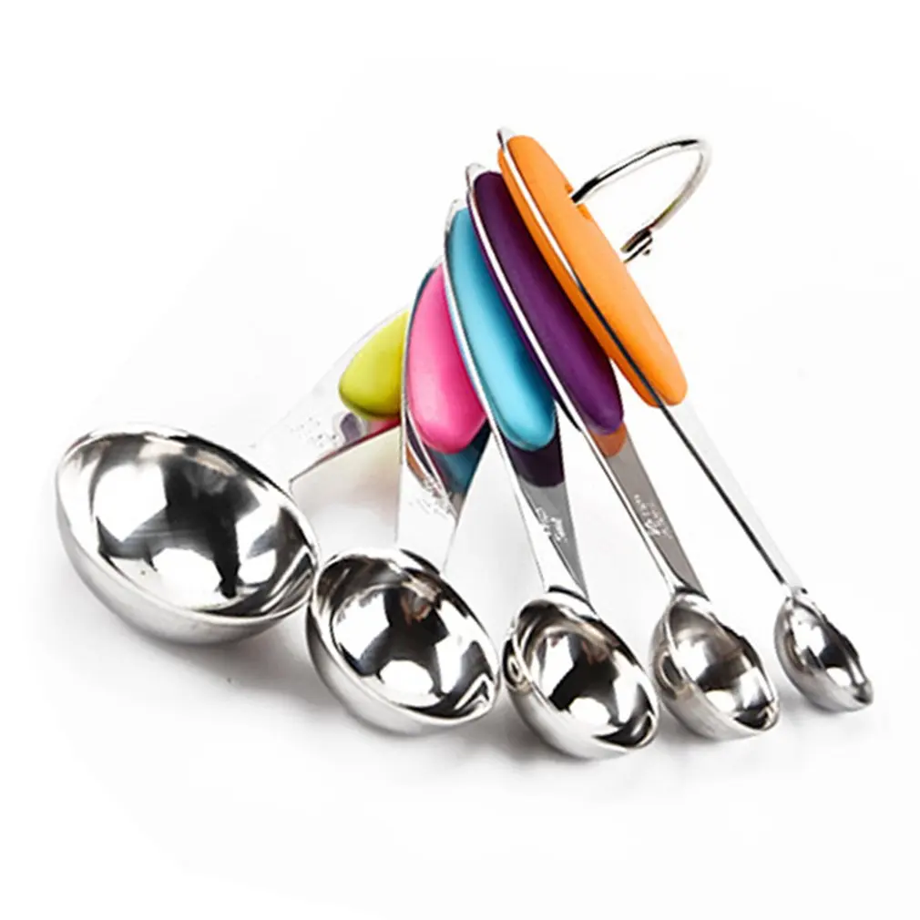 5Pcs Stainless Steel Measuring Spoons Cups Set Tablespoons Measuring Set with Silicone Handle Measuring Spoons
5Pcs Stainless Steel Measuring Spoons Cups Set Tablespoons Measuring Set with Silicone Handle Measuring Spoons
