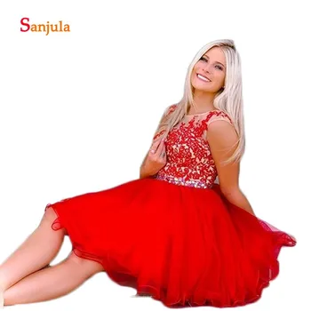 Red Tulle Skirt Homecoming Dresses Scoop A-Line Girls Graduation Party Gowns Appliques Beaded Open Back Prom Gowns D1224
Red Tulle Skirt Homecoming Dresses Scoop A-Line Girls Graduation Party Gowns Appliques Beaded Open Back Prom Gowns D1224