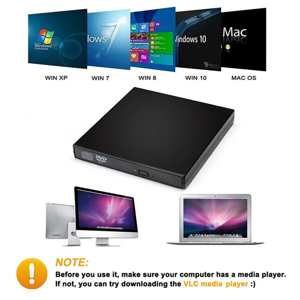 Externe DVD Optisches Laufwerk USB 2,0 CD ROM Player CD-RW Brenner Schriftsteller Reader Recorder Portatil für Laptop Windows PC Externe DVD Optisches Laufwerk USB 2,0 CD ROM Player CD-RW Brenner Schriftsteller Reader Recorder Portatil für Laptop Windows PC